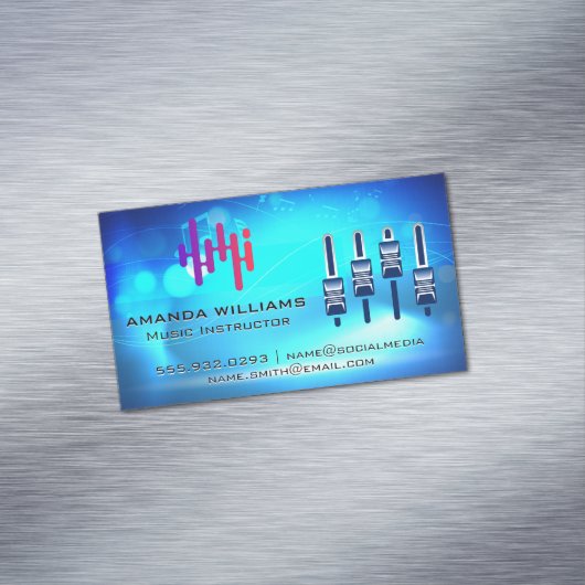 デジタルロゴ |ミキサー |音楽の背景 マグネット名刺 (インサイチュ)