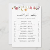 デジタルワイルドフラワーの彼女はむしろブライダルシャワー 招待状 (正面)