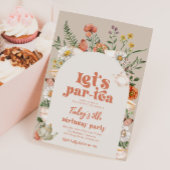 デジタルワイルドフラワーティーパーティー誕生日招待状 招待状