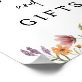 デジタルワイルドフラワーブックとギフトテーブルの看板 ポスター (角)