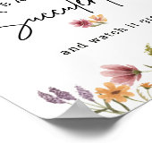 デジタルワイルドフラワーベビー多肉乳児シャワー ポスター (角)