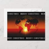 デジタルワールドグローブメリークリスマスオレンジ シーズンポストカード (正面/裏面)