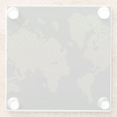 デジタル世界地図 ガラスコースター (裏面)