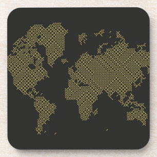 デジタル世界地図 コースター
