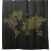 デジタル世界地図 シャワーカーテン (正面)