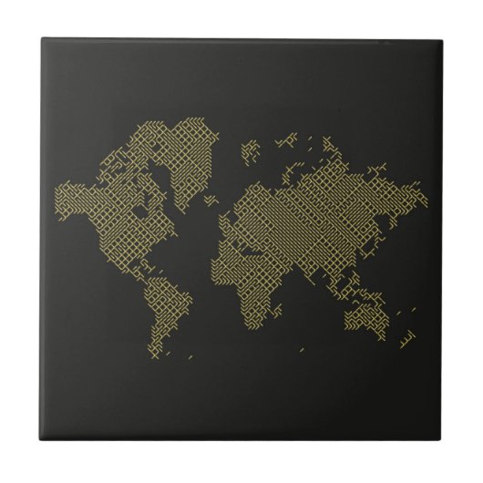 デジタル世界地図 タイル (正面)