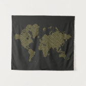 デジタル世界地図 タペストリー (正面(横))