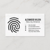 デジタル世界地図 |フィンガープリントロゴ 名刺 (裏面)