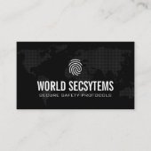 デジタル世界地図 |フィンガープリントロゴ 名刺 (正面)