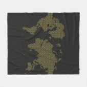 デジタル世界地図 フリースブランケット (正面(横))