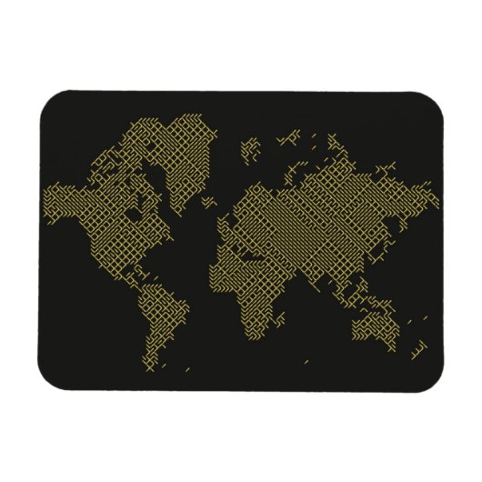 デジタル世界地図 マグネット (横)