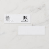 デジタル作成-モニターおよびキーボード スキニー名刺 (正面/裏面)