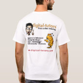 デジタル個人教師の広告宣伝のワイシャツ Tシャツ (裏面)