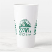 デジタル再接続の自然 カフェラテマグ (正面)