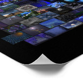 デジタル冒とくスペクトルモザイク(黒) ポスター (角)