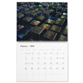 デジタル冒とく抽象的ウォールカレンダー カレンダー (2月 2026)