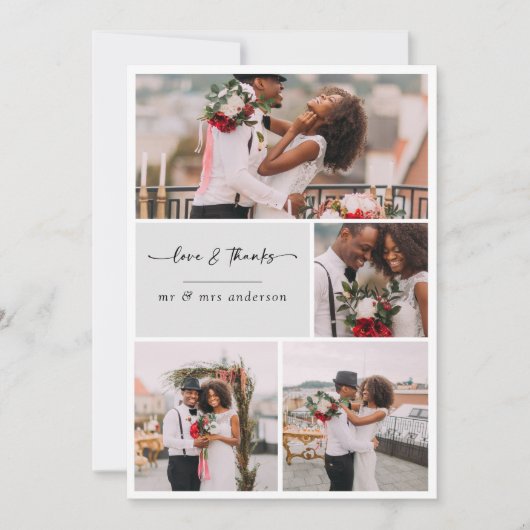 [デジタル利用可能]写真結婚のサンキューカード カード (正面)