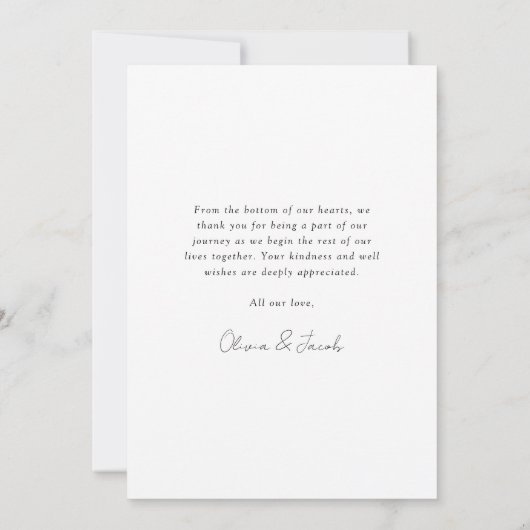 [デジタル利用可能]写真結婚のサンキューカード カード (裏面)