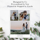 [デジタル利用可能]写真結婚のサンキューカード カード