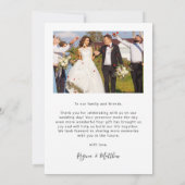 [デジタル利用可能]結婚の写真サンキューカード 招待状 (裏面)