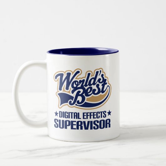デジタル効果のスーパーバイザー(世界Bのためのギフトのアイディア ツートーンマグカップ (左)