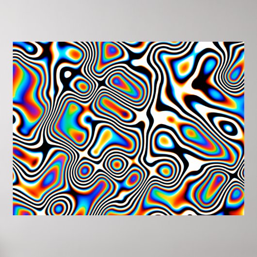 デジタル効果鮮やか抽象芸術背景コロ ポスター (正面)