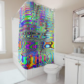デジタル効果：数々の – カラー抽象デザイン シャワーカーテン (インサイチュ)