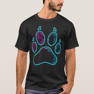 デジタル動物の肉厚印刷幾何学 Tシャツ