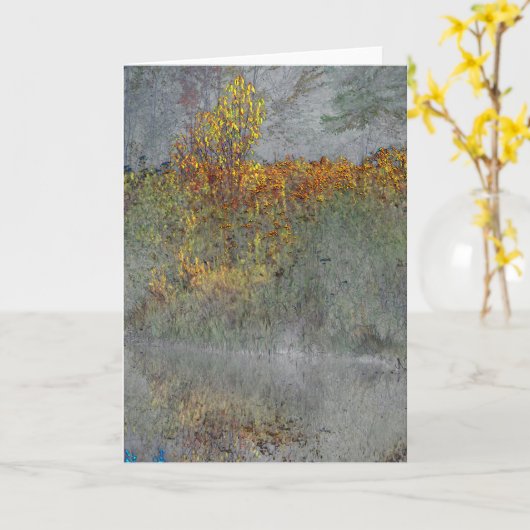 デジタル化された秋の印象 カード (黄色い花)