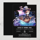 デジタル印刷可能な海賊誕生日 招待状 (正面/裏面)