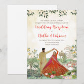 デジタル受付カード＆インドの結婚式招待状 招待状 (正面/裏面)