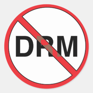 デジタル右の管理 (DRM)ステッカー ラウンドシール