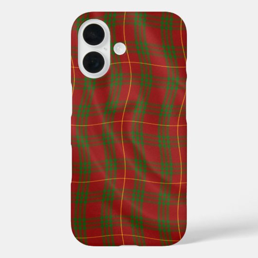 デジタル合成タータン効果の赤と緑 Case-Mate iPhoneケース (裏面)