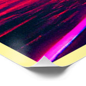 デジタル合成波サンセット海反射 ポスター (コーナー)