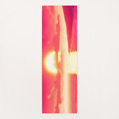 デジタル合成波サンセット海反射 ヨガマット (正面)