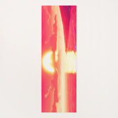 デジタル合成波サンセット海反射 ヨガマット (裏面)