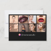 デジタル名刺8枚qrコードブラックカード カード (正面)