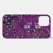 デジタル回路の背景のサーフェス、abstr Case-Mate iPhoneケース (裏面 (横))