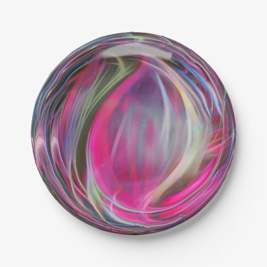 デジタル大理石のシャボン玉 ペーパープレート (正面)