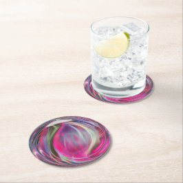 デジタル大理石のシャボン玉 ラウンドペーパーコースター