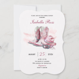 デジタル女性のカーボーイブライダルシャワーテンプレート 招待状