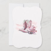 デジタル女性のカーボーイブライダルシャワーテンプレート 招待状 (裏面)