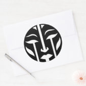 デジタル女性 ラウンドシール (封筒)