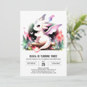 デジタル威厳のあるドラゴン誕生日 招待状 (スタンド正面)