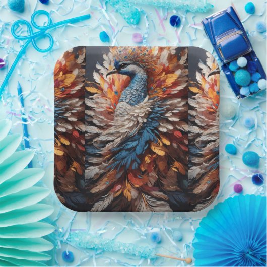 デジタル孔雀ルネッサンス ペーパープレート (パーティー)