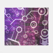 デジタル宇宙 フリースブランケット (正面(横))