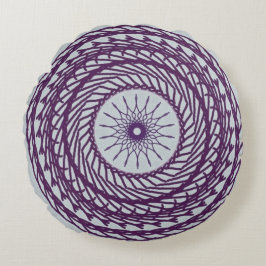 デジタル幾何形状パターン ラウンドクッション