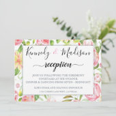 デジタル披露宴春ピンクローズバタフライ 招待状 (スタンド正面)