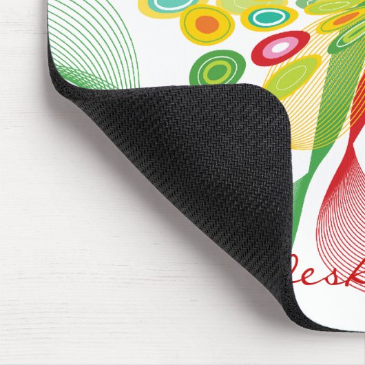 デジタル抽象的なレトロは近代美術の蝶に点を打ちます マウスパッド (コーナー)