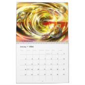 デジタル抽象的 カレンダー (1月 2026)